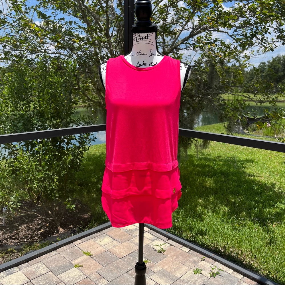 Michael Kors Sleeveless Layered Woven Top